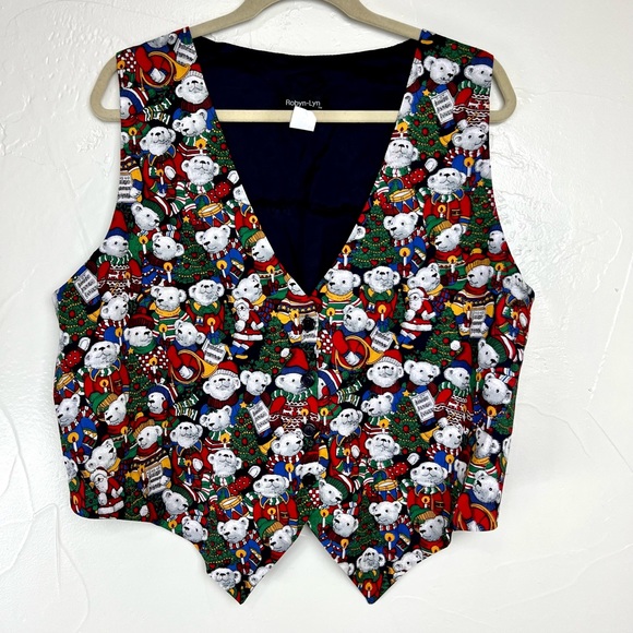 Vintage Robyn-Lyn Christmas Holiday Vest - Picture 2 of 7